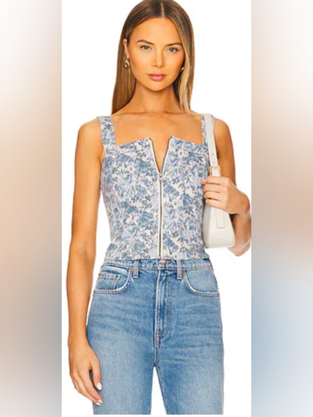 Levis Floral Denim Bustier